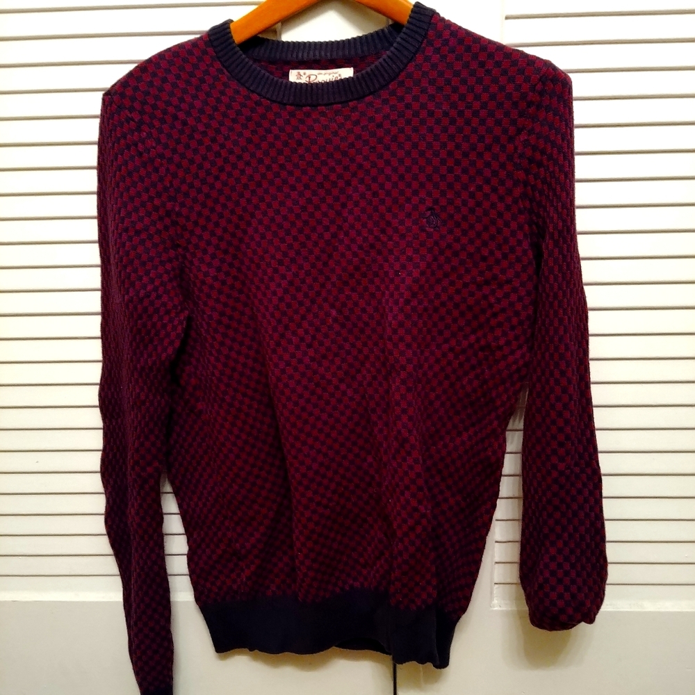Original Penguin Check knit Jumper Sweater